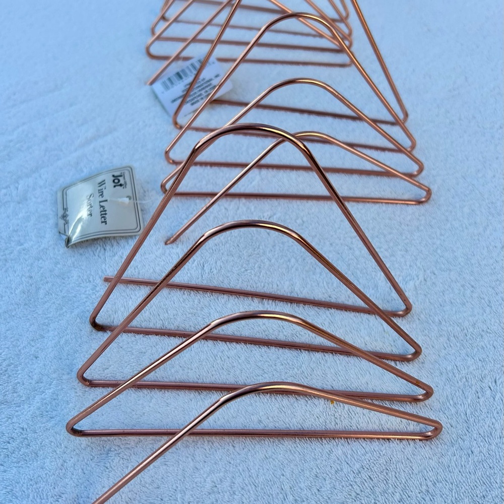 Rose Gold Wire Desktop Letter Sorters Set of 5